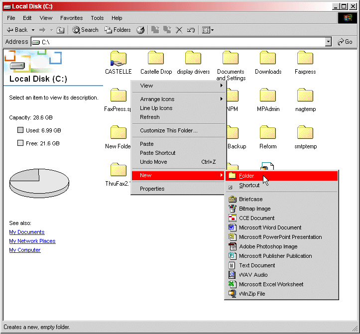 Creating the Fax Repository Folder